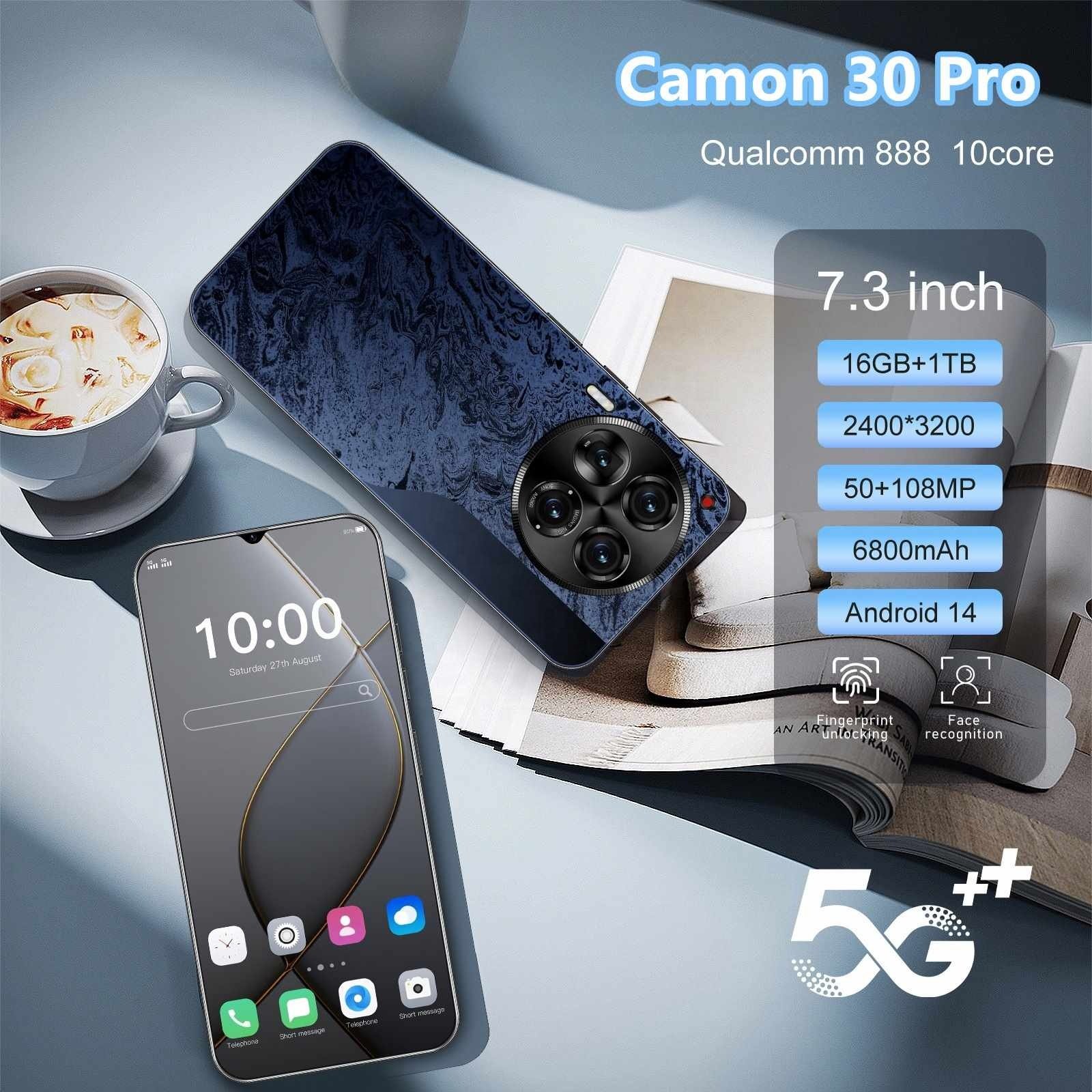 Brand New Camon30pro Android14 5G Smartphone 16GB+1TB Original 7.3inch Wholesale price Mobile Phone smart phone